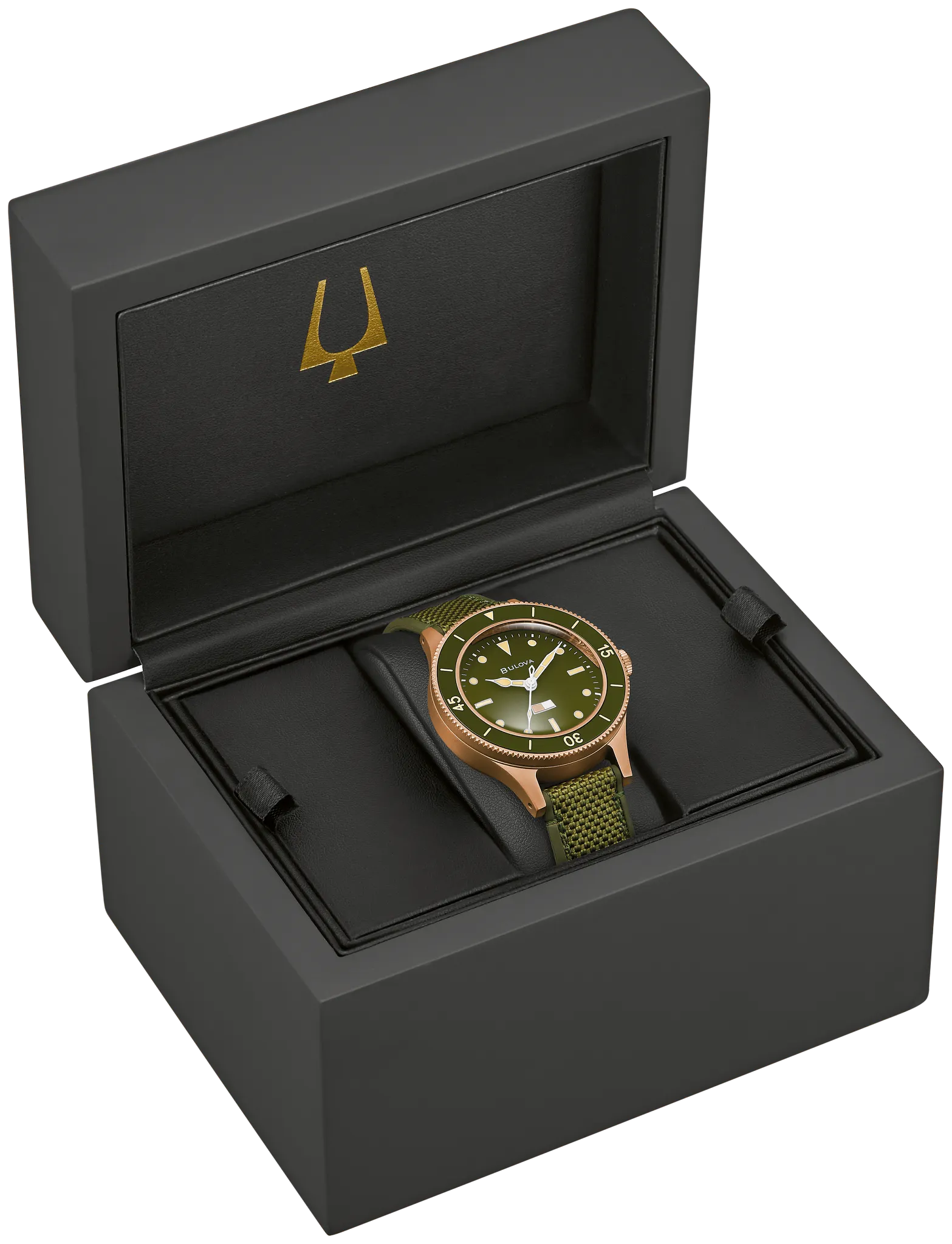 Green Dial CORDURA® + HNBR Strap MIL SHIPS 98A324 | Bulova